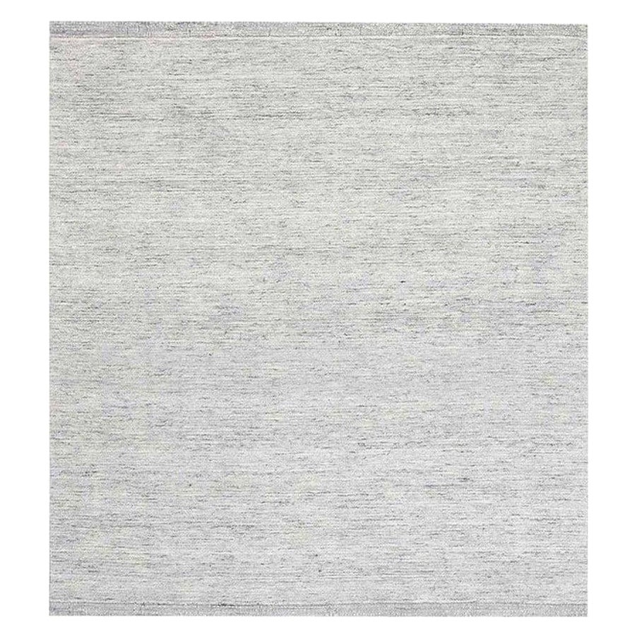 Contemporary Bauer Collection Grey Handmade Wool Rug by Doris Leslie Blau