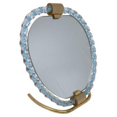 Miroir de table en verre de Murano moderne du milieu du siècle dernier par Barovier & Toso