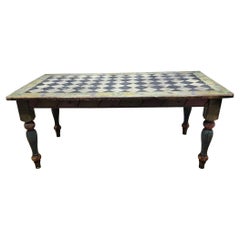 Vintage Pine Hand Painted 6 Seat Dining Table