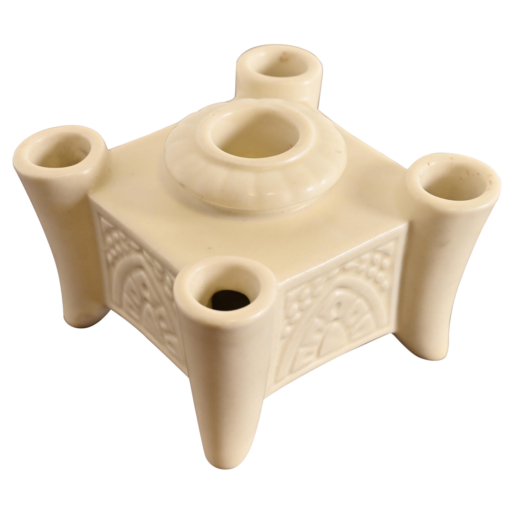 Porte-bougeoir Arts & Crafts en céramique émaillée Rookwood Pottery, 1934