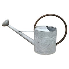 Vintage Galvanized Steel and Copper Garden Watering Can, Circa 1940s