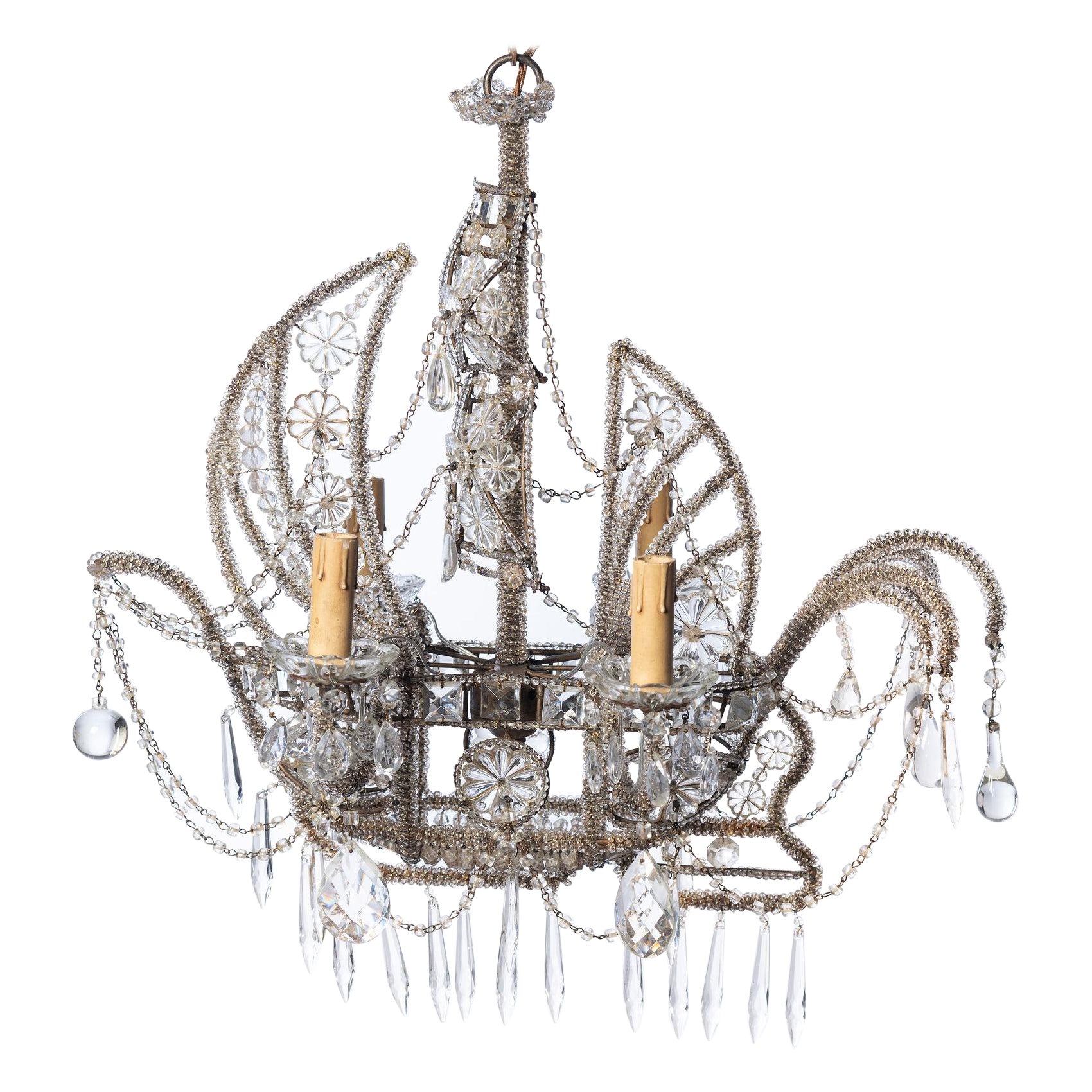 Antique Italian galleon chandelier, ship