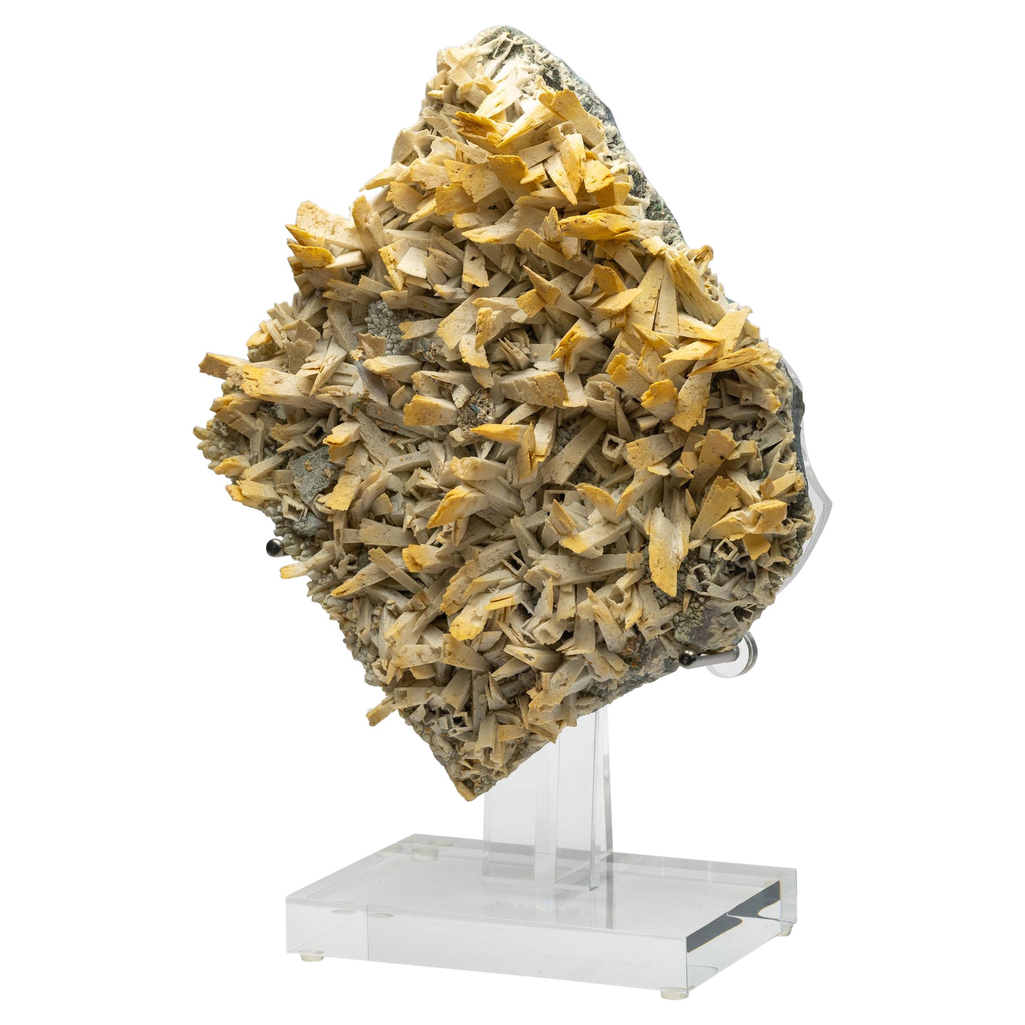 Flor de amatista montada sobre base acrílica personalizada