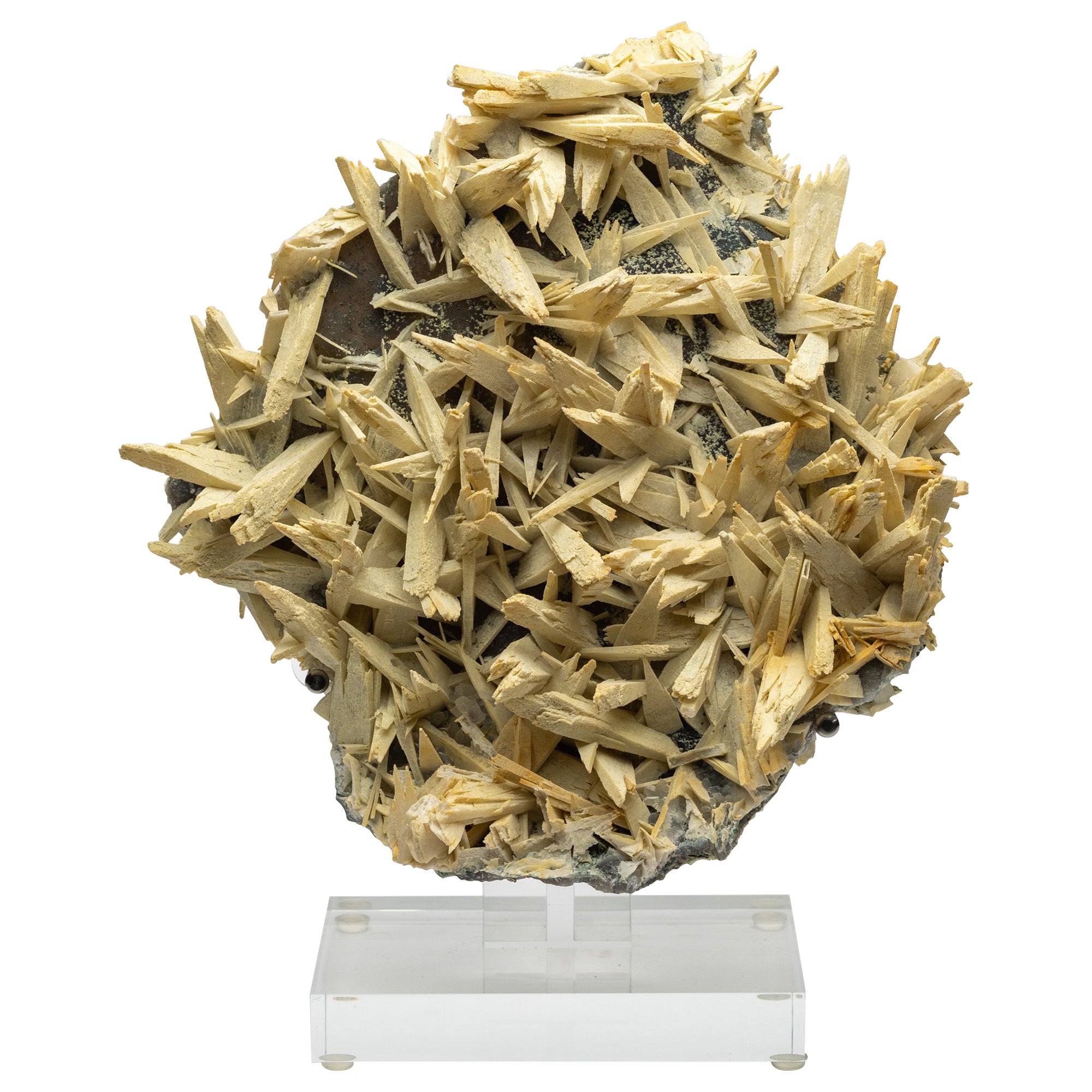 Flor de amatista montada sobre base acrílica personalizada