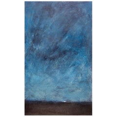 Contemporary Abstract Night Sky Horizon Monoprint