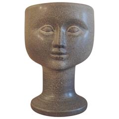 Large Tall "Face" Bowl in Ceramic by Lisa Larson, circa 1960