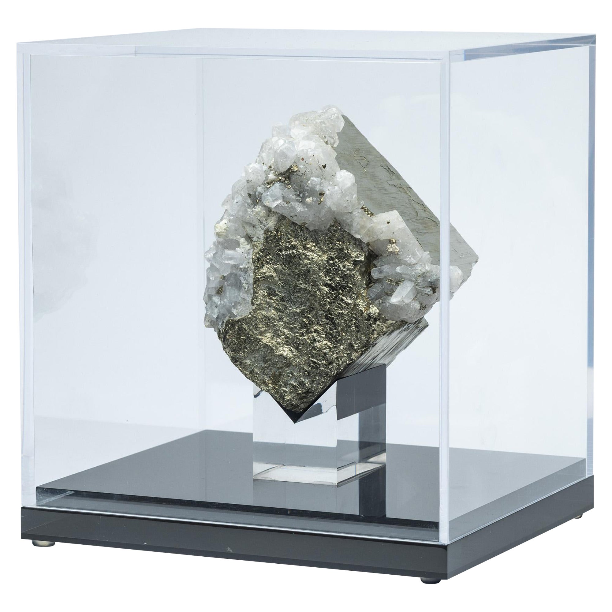 Natural Pyrite mounted on custom acrylic base