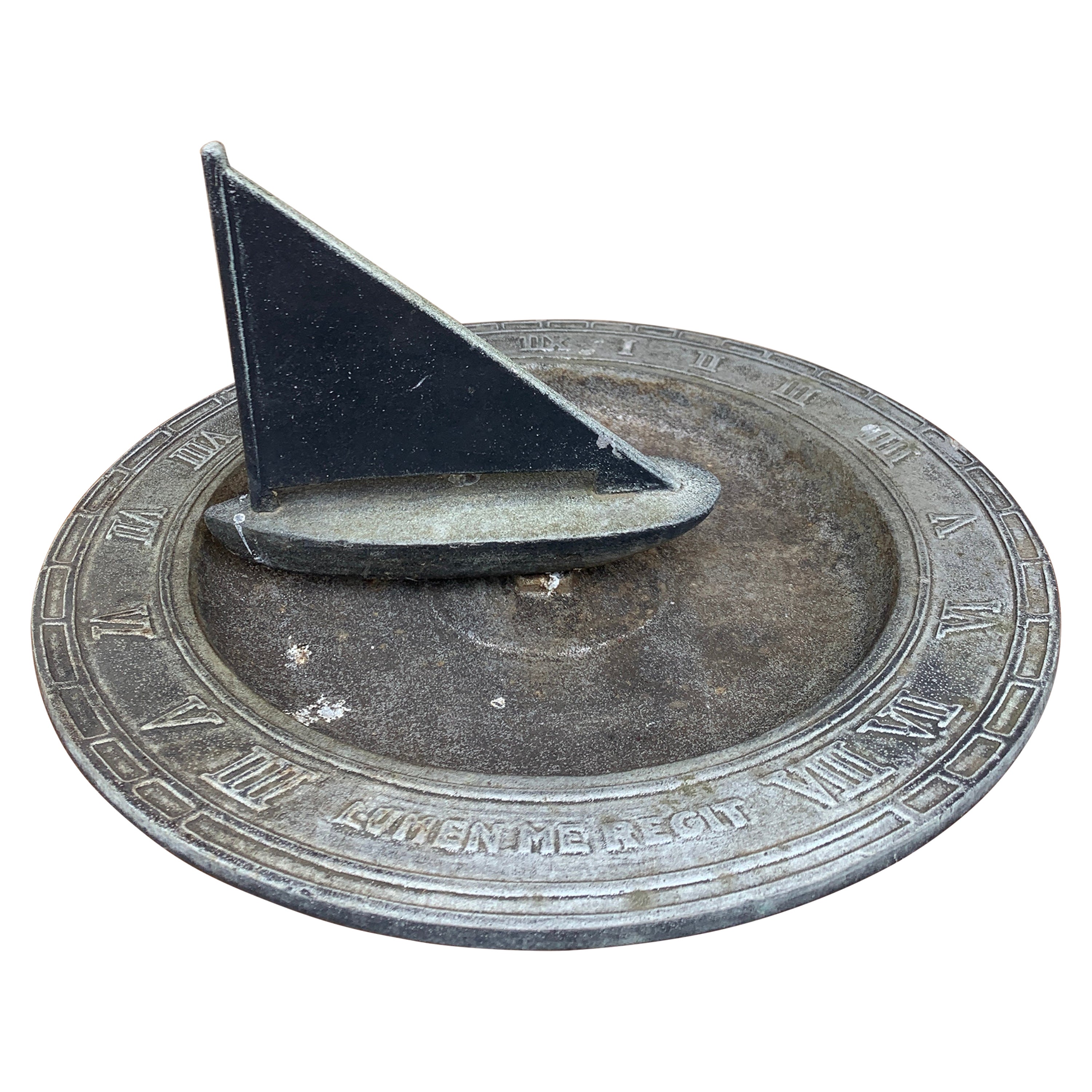 Vintage Cast Iron Garden Nautical Sundial "The Mariner's Sundial"
