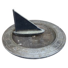 Used Cast Iron Garden Nautical Sundial "The Mariner's Sundial"