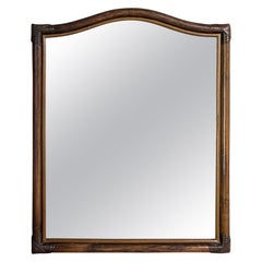 Vintage Faux Bamboo Mirror Brown Color Italy 1970
