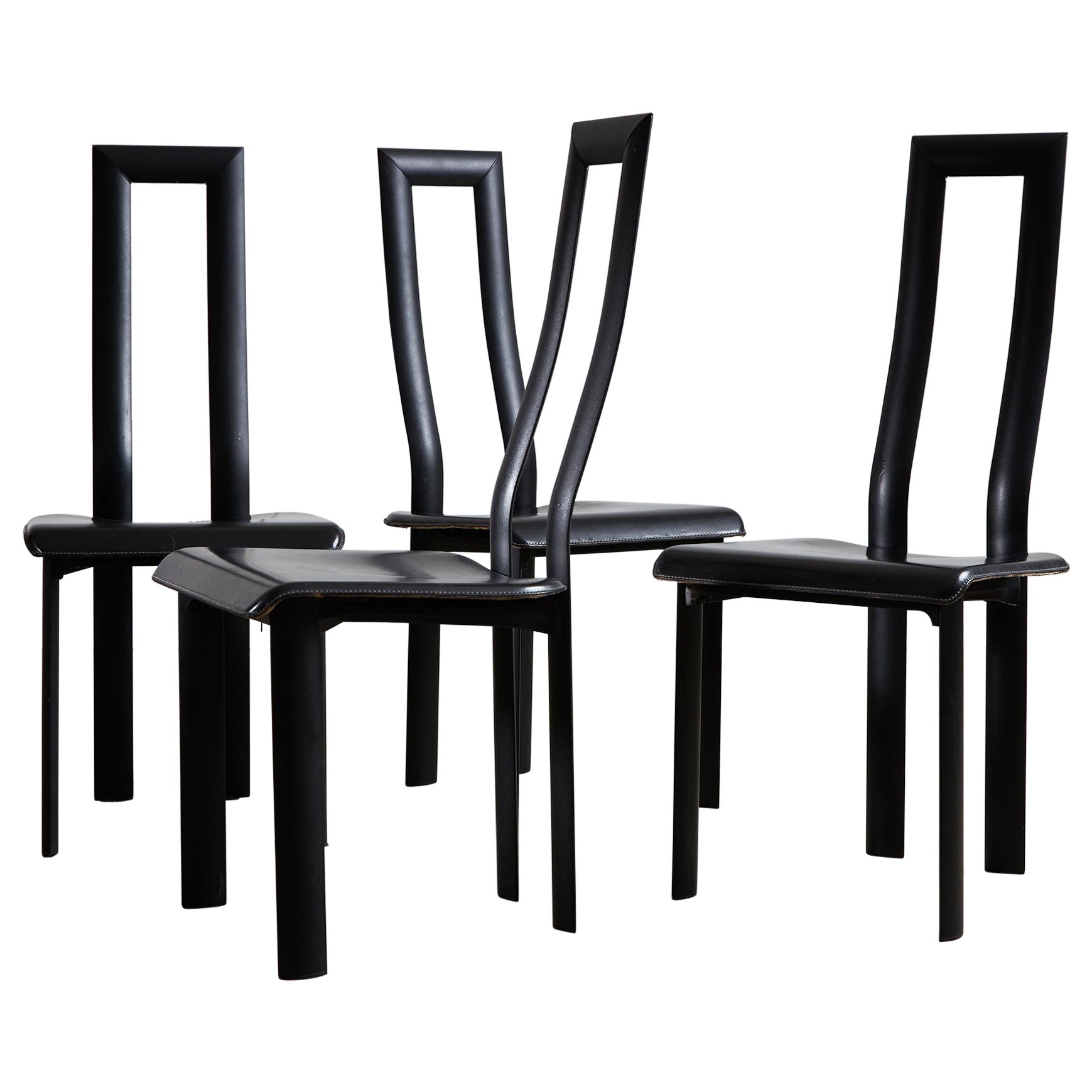 Regia Dining Chairs by Antonello Mosca for Ycami Collection, 1980s
