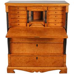 Swedish Figured Birch Biedermeier Secretary 9