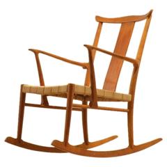 Axel O Larsen 1940s Rocking Chair for Fritz Hansen