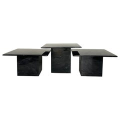 Used Tiered Cultured Marble Coffee Table Set
