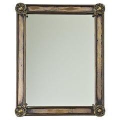 French Petite Silver Plate Mirror