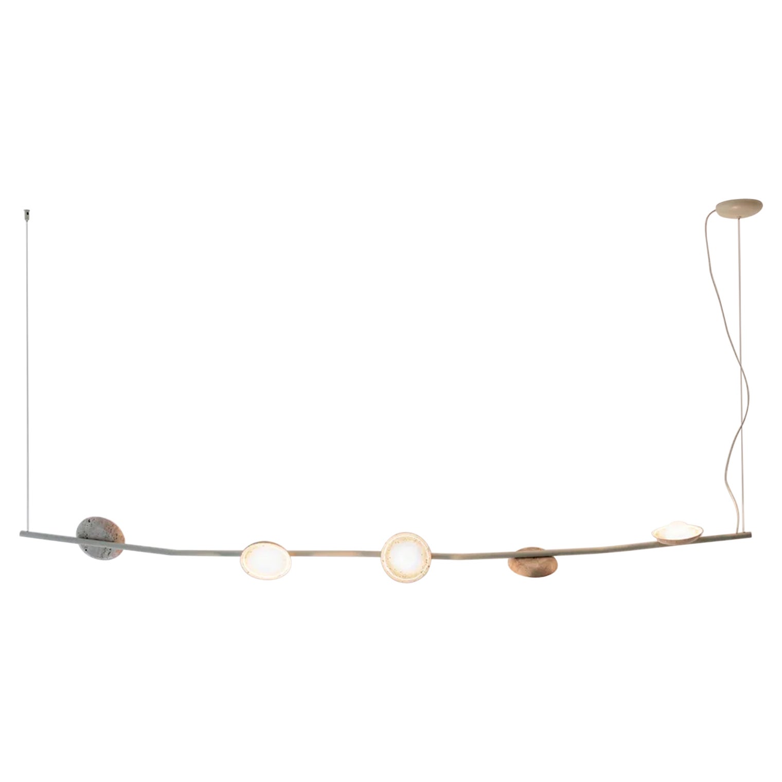 Lampada a sospensione orizzontale 190 Natura di WJ Luminaire