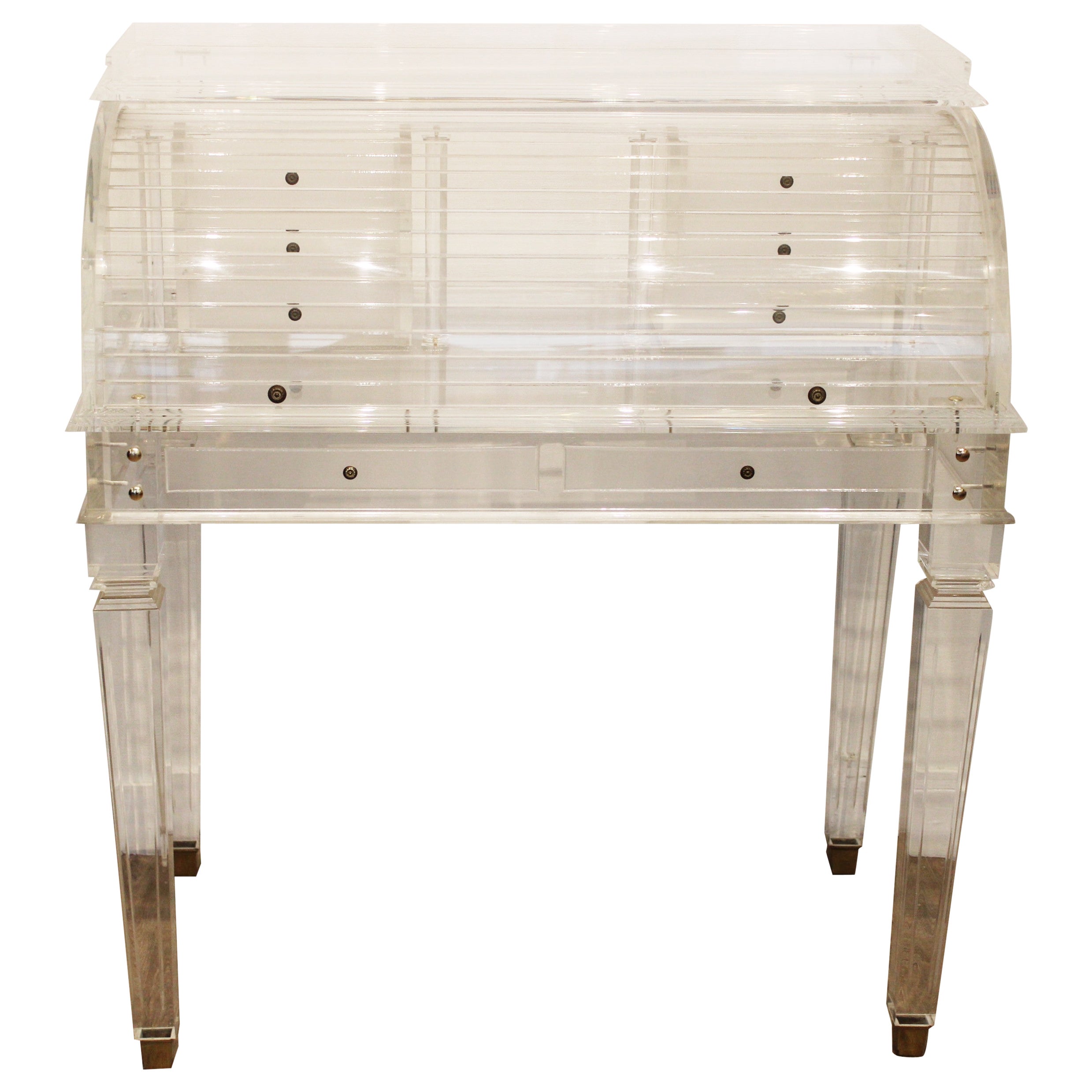 Plexiglass desk by Comatec, France, circa 1980