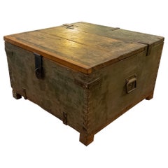 Used Wooden Storage Trunk