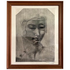 Studio incompiuto di testa, schizzo di Michelangelo