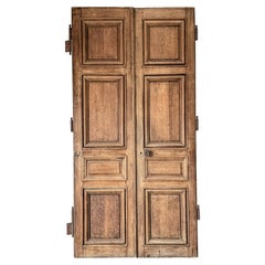 Antique Pair of 19th Century Reclaimed French Oak Exterior Doors