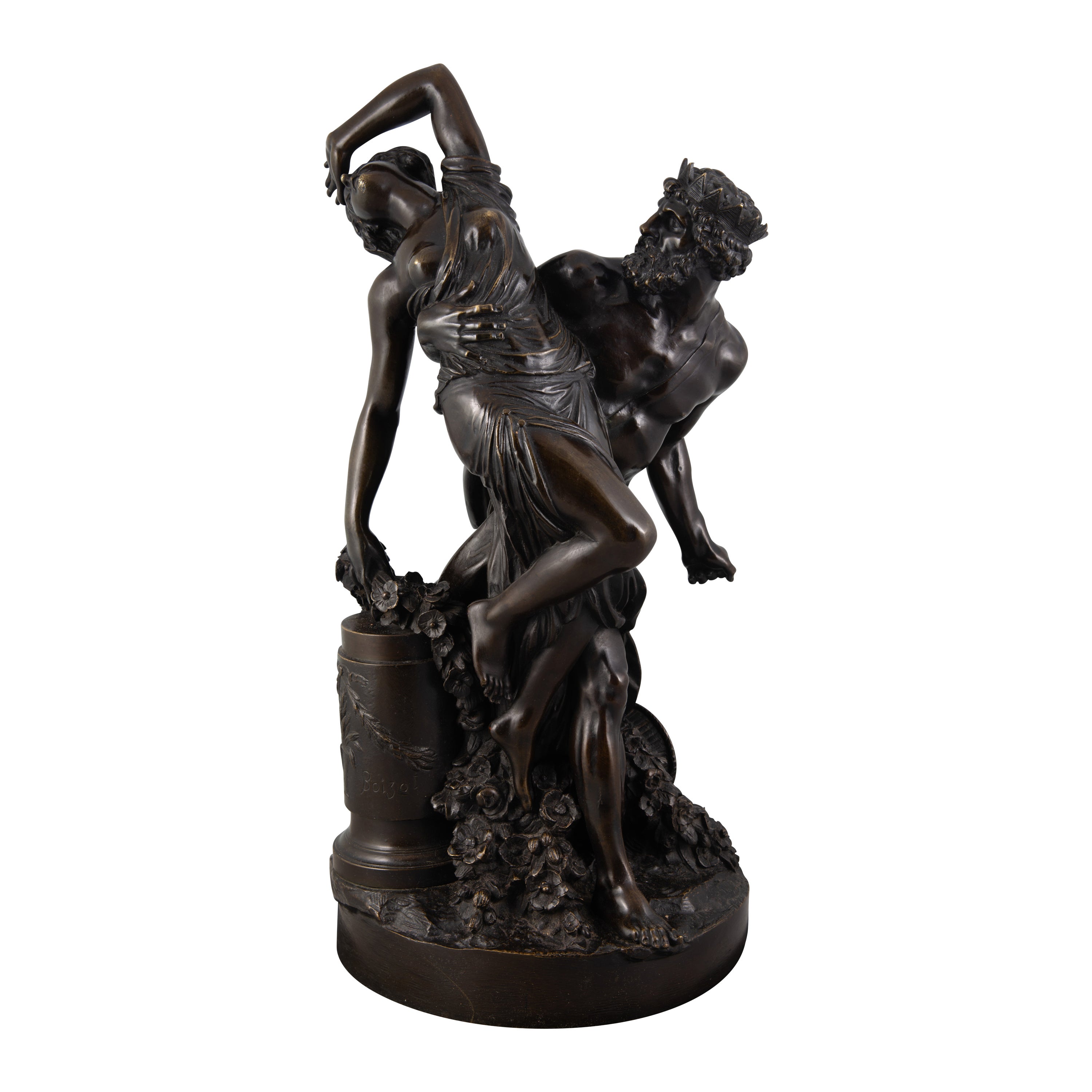 Pluto kidnapping Proserpina. Bronze. After BOIZOT, Louis-Simon; 19th century.