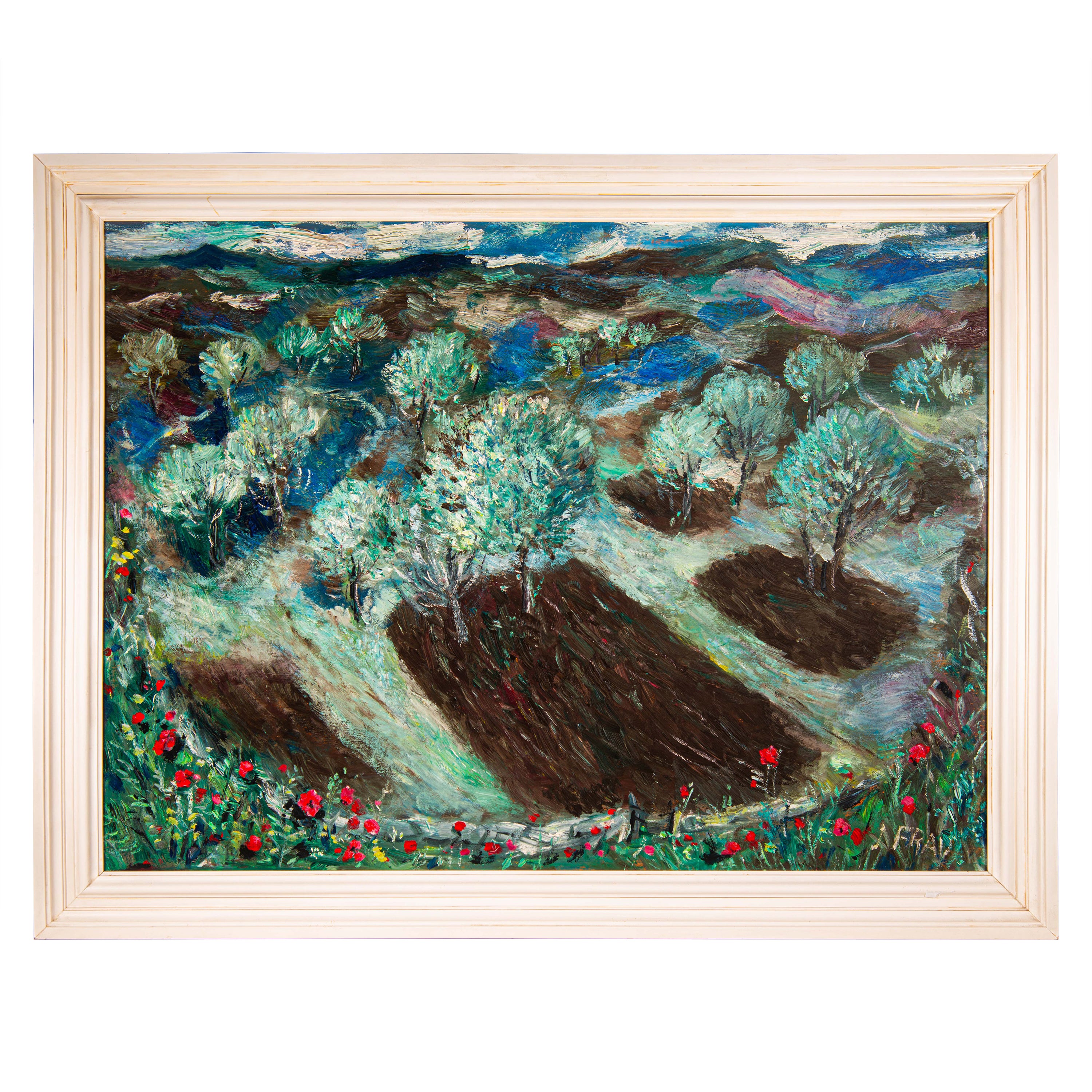 Paesaggio. Olio su tela. FRAU, José (Spagna, 1898-1976).