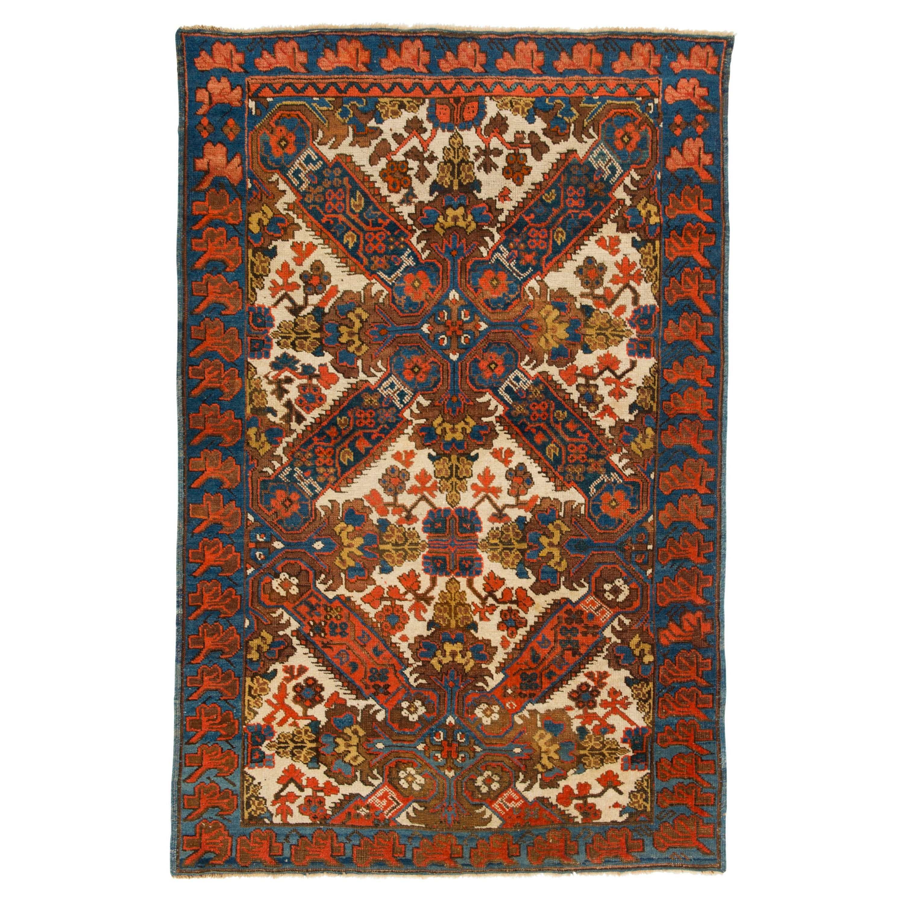 3.5x5 ft Antique Caucasian Seichur Rug, circa 1890 For Sale
