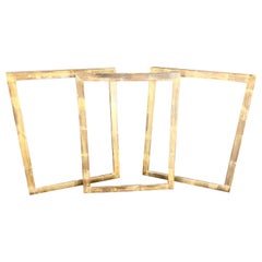 Set of 3 European Silver Leaf Wood Art Frames