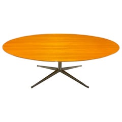 iconic florence knoll oval walnut table