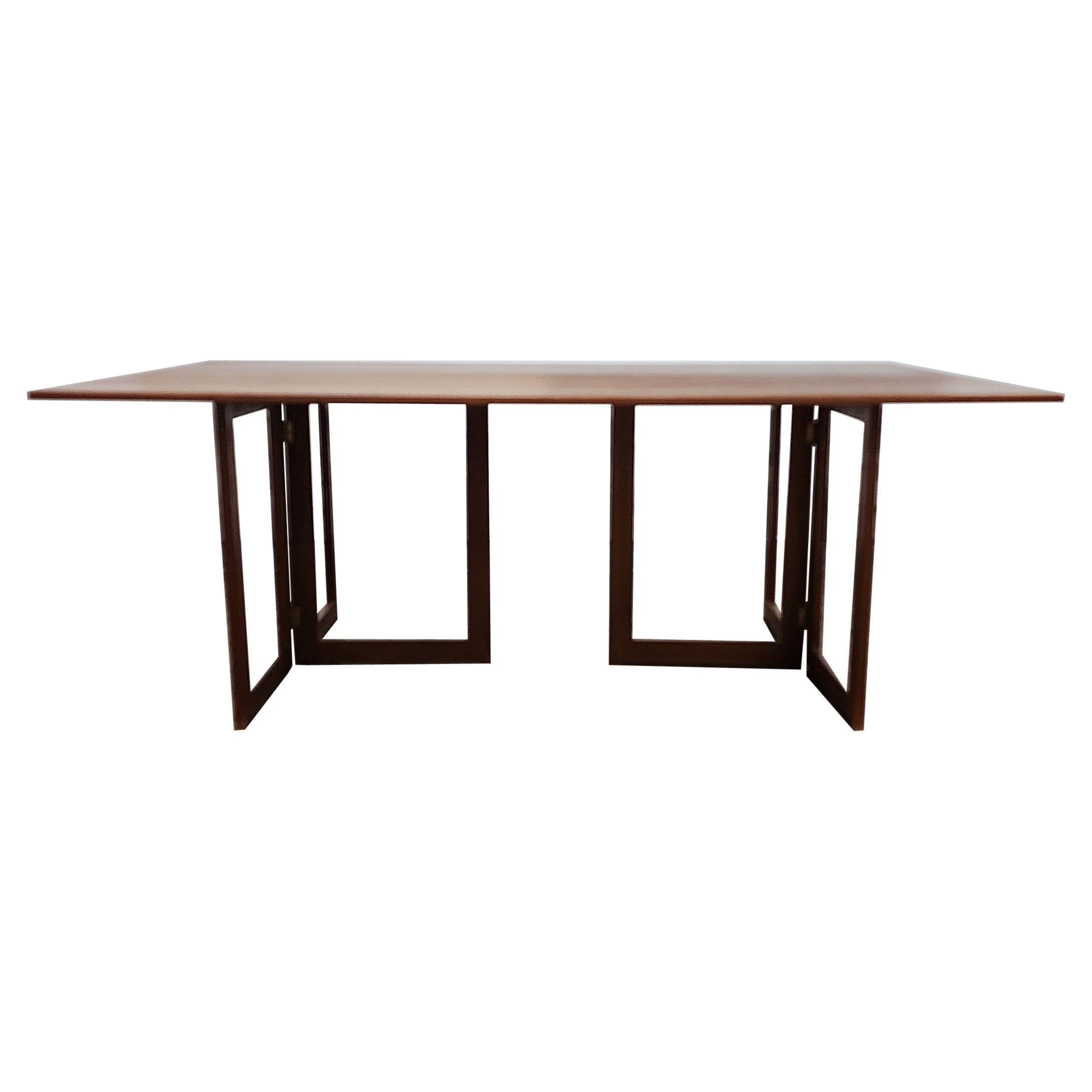 Flip Top Teak Dining Table by Skovmand And Andersen 