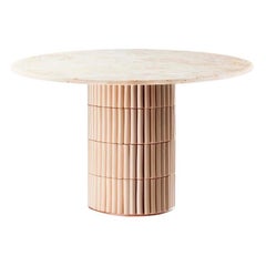 DOOQ Organic Modern Handmade Nouvelle Vague Dinner Table in Nude , D=150 cm