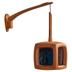 Stilarmatur Tranås, Wall Light, Teak, Glass, Sweden, 1950s