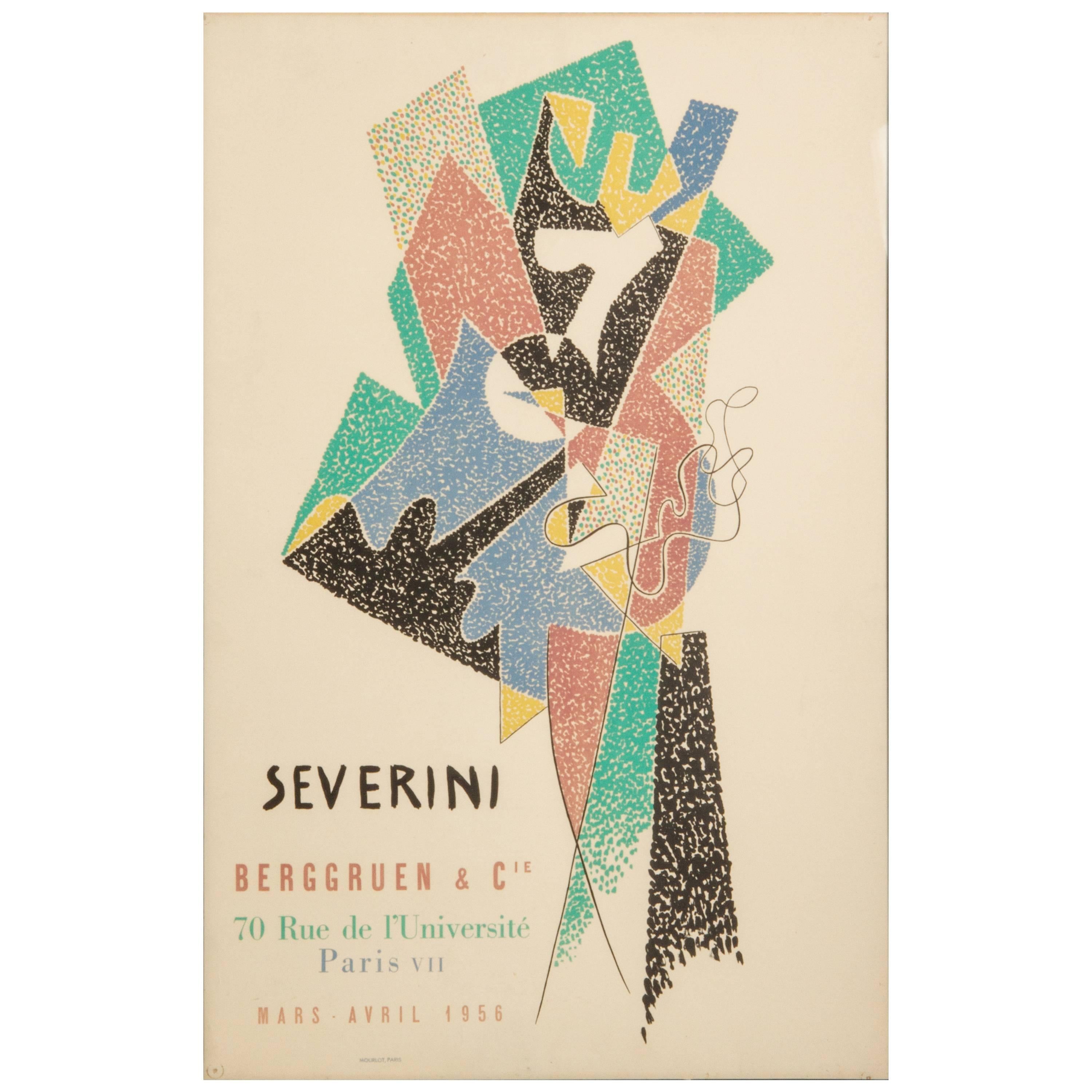 Cubist Exhibition Poster by Gino Severini