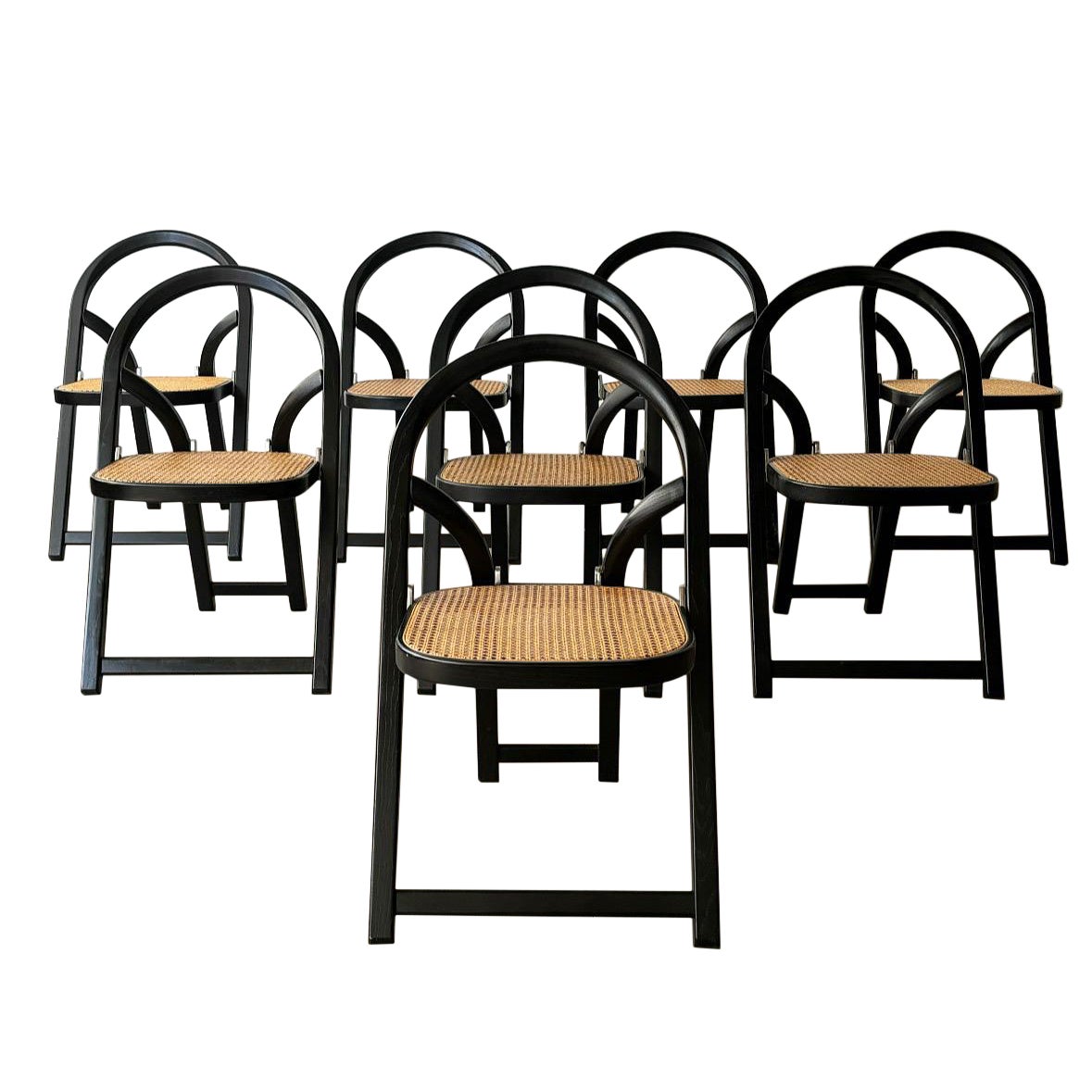 ‘Arca’ Folding Chairs by Gigi Sabadin for crassevig, 1974 Italy For Sale