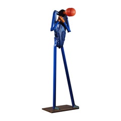 Escultura Heartfelt Ensamblaje de plástico en azul y rojo 2012 por Jerry Ross Barrish