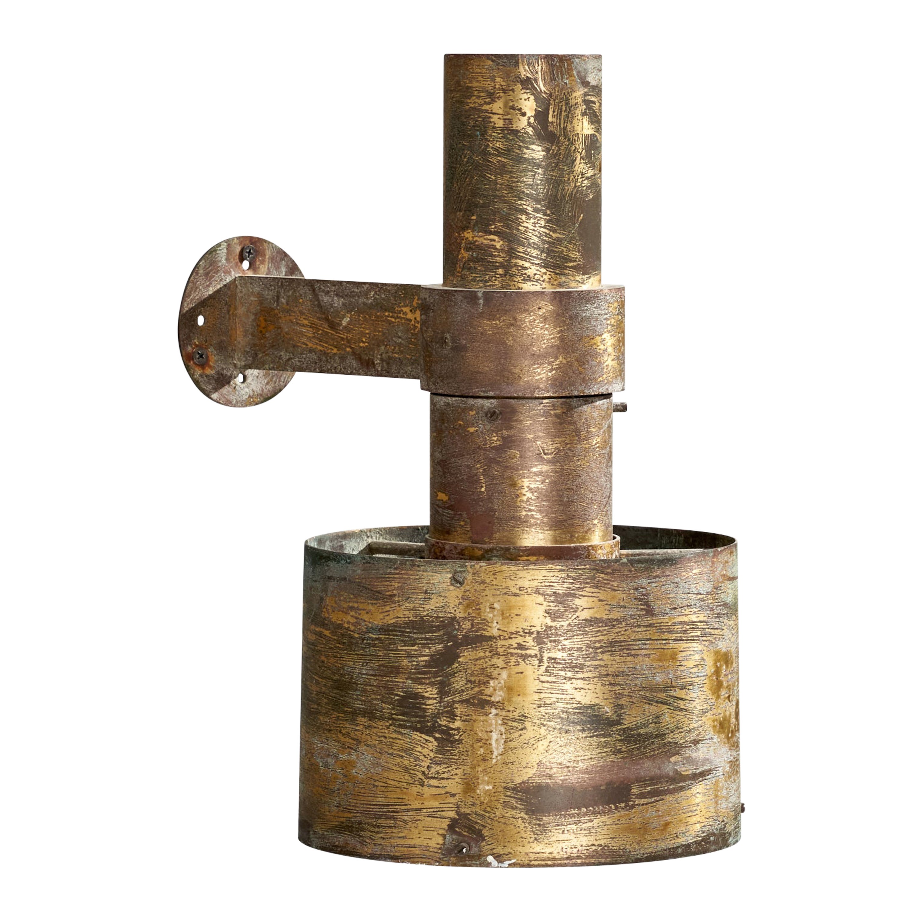 Danish Designer, Wall Light, Brass, Denmark, 1960s For Sale Danish Designer, Wall Light, Brass, Denmark, 1960s For Sale