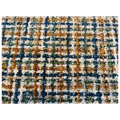 9'x12' Blue and Orange Checkered Rug