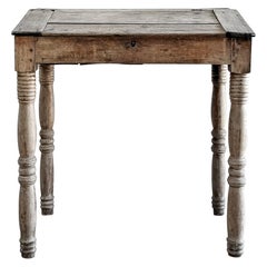 Antique French Weathered Oak Slant Top Desk