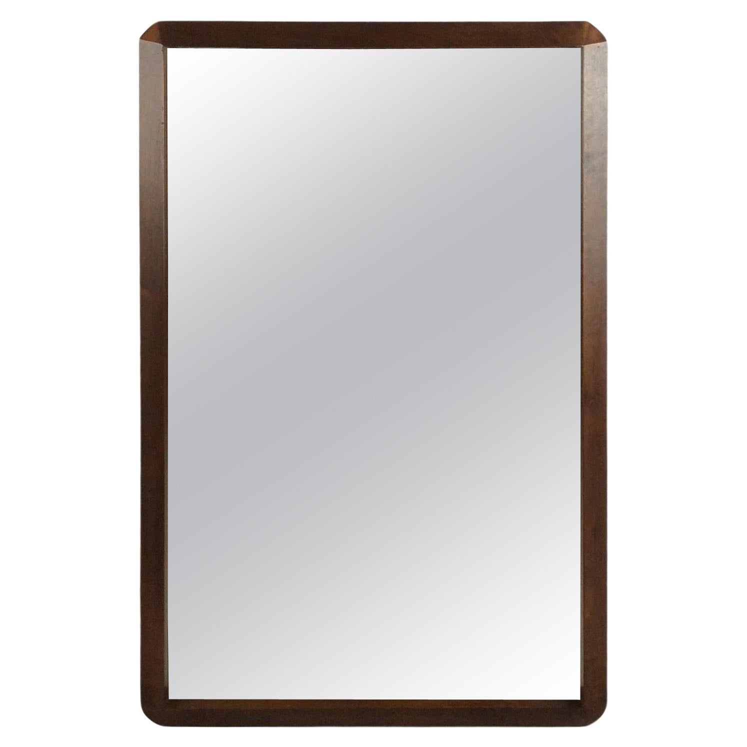 Angular Mirror Design Mid Century Modern Wall Mirror with Rectangular Frame For Sale at 1stDibs