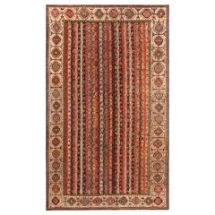 Tribal Geometric Antique Persian Qashqai Area Rug 5' x 8'4"