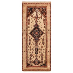 Alfombra Persa Antigua Tribal Serab de Pelo de Camello 3'10" x 8'5