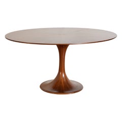 Italian, Massoni, Rosewood "Sunburst" Oval Dining Table, Ca. 1950-1960
