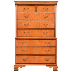 Retro Drexel Chippendale Mahogany Highboy Dresser or Chest of Drawers