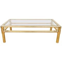 Polished Brass Mastercraft Cocktail Table