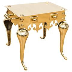 Polished Brass Side Table