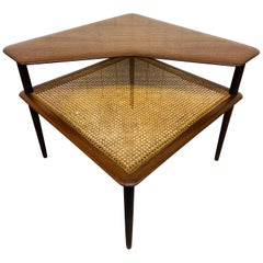 Vintage Mid-Century Danish Modern Teak Corner Table