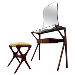 Tavolo consolle con specchio attribuito a Ico Parisi, 1950