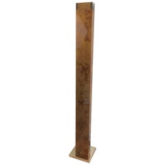 Gilt Lucite Floor Lamp with Gilt Metal Base