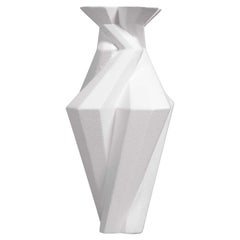 Fortress Spire Vase White Ceramic Geometric Contemporary, Lara Bohinc, in Stock
