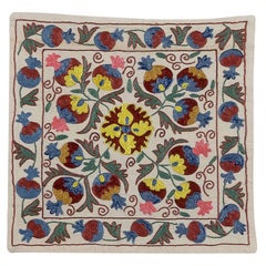 Coussin coloré 18"x19'' avec broderie de soie Suzani Tosss Pillowcase